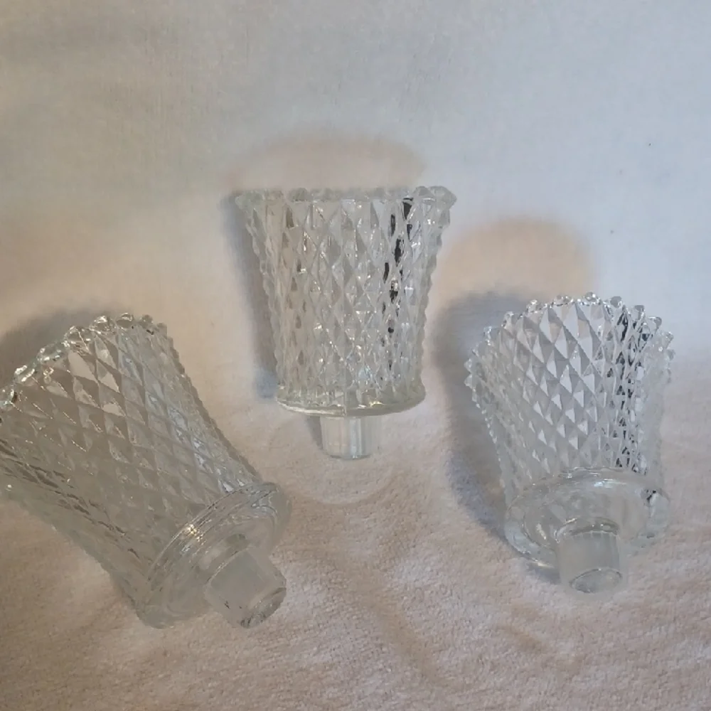 Home Interiors Clear Glass Candle Holders Set Of 3 Votive Cups